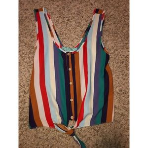 Multi Color Knot Tie Top